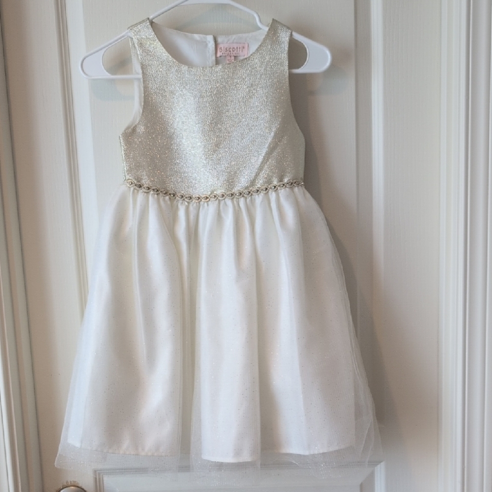 Biscotti Gold Cream Sleeveless A-Line Dress for Prom